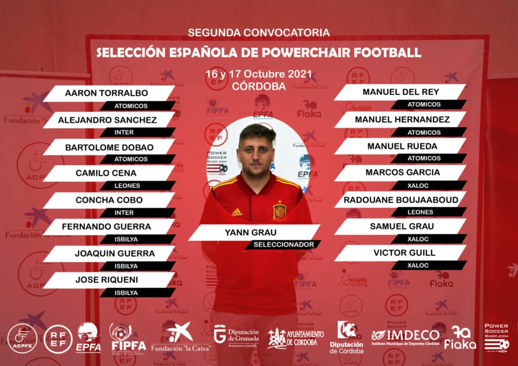 Segunda Convocatoria Selección Española de Powerchair Football